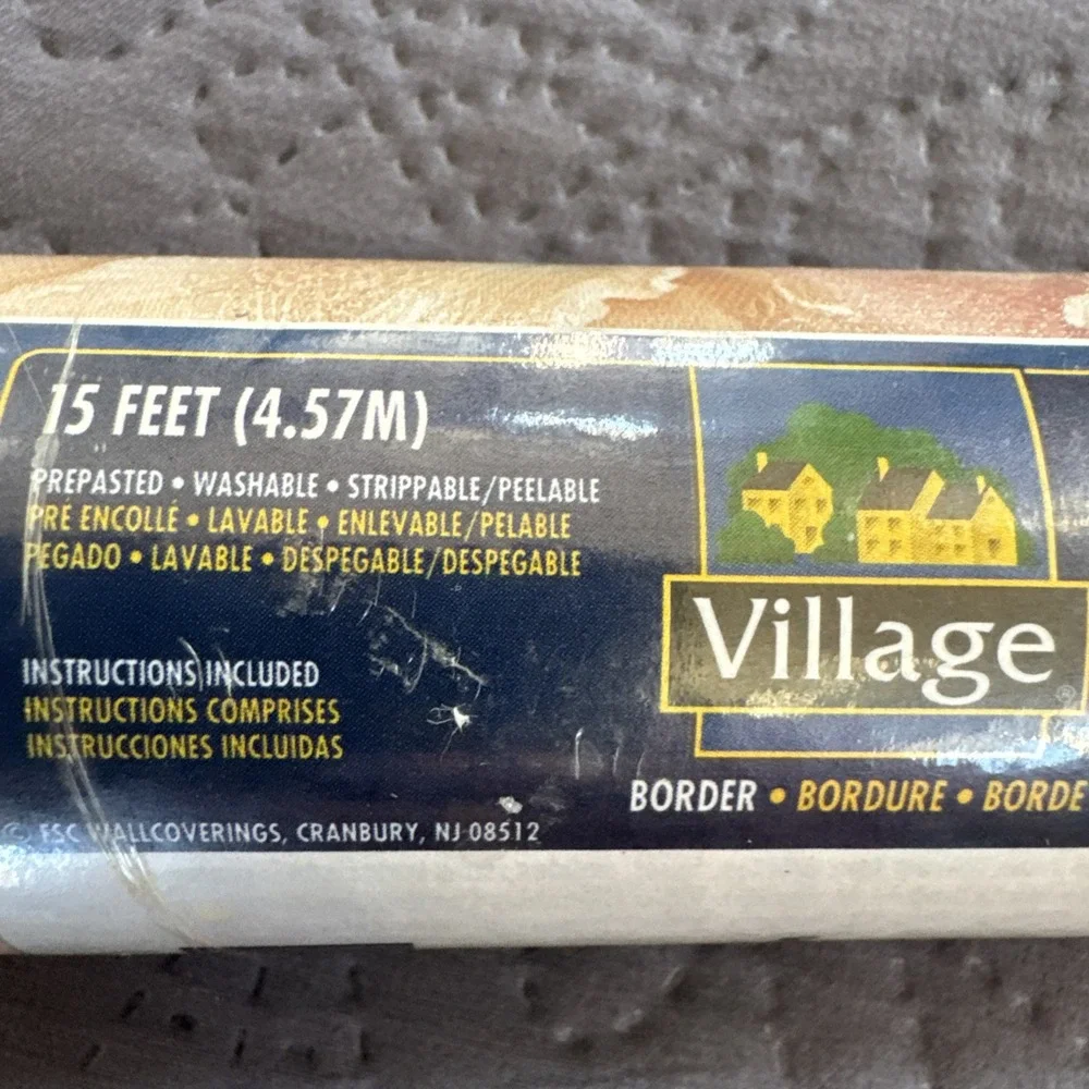 Vintage 90s Lot Of 4 Cottage Core Floral Wallpaper Border Prepasted 15 feet X 4